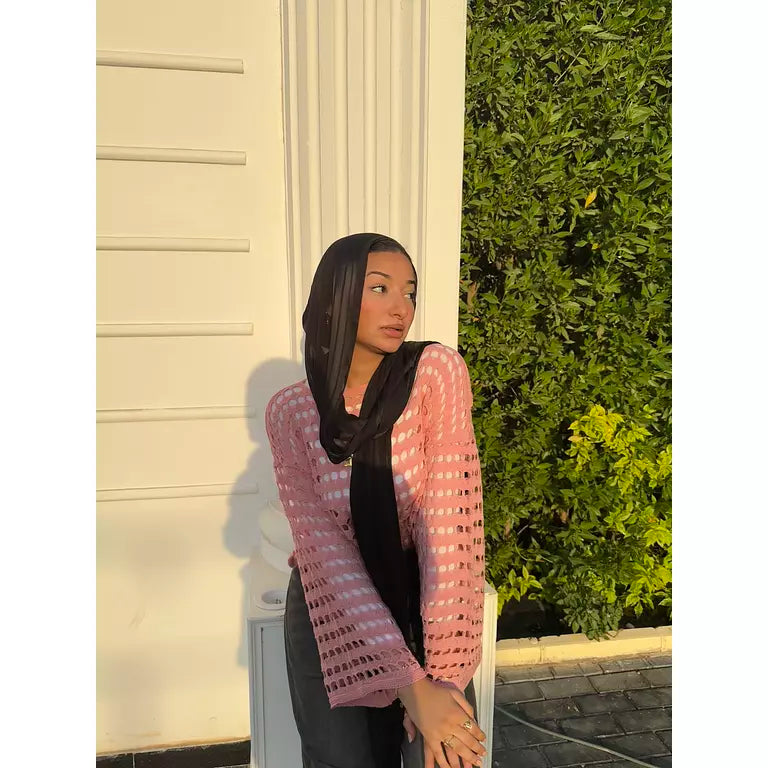 Pink Mesh Top - Viola Hijab