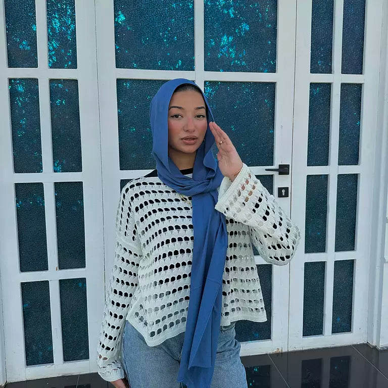 White Mesh Top - Viola Hijab
